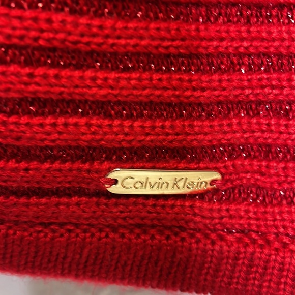 Calvin Klein Red Cowl Neck Sweater - Picture 5 of 7